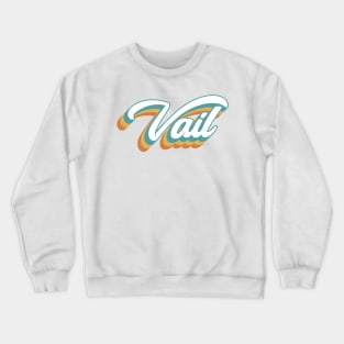 Vail Colorado Retro Lettering Crewneck Sweatshirt